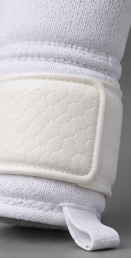 Macro crop of the breathable mesh gloves body
